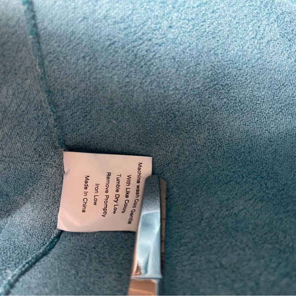 Women's Aqua/Blue Soft Hooded Sherpa Coat - Picture 11 of 12